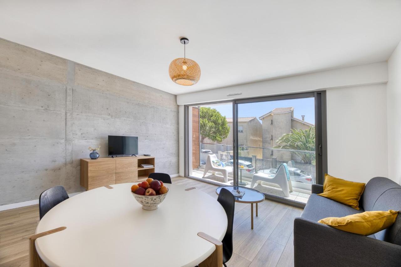 Superbe T2 neuf, climatisé 2nd ligne, balcon, jardin, prestations haut de gamme Carnon-Plage Extérieur photo